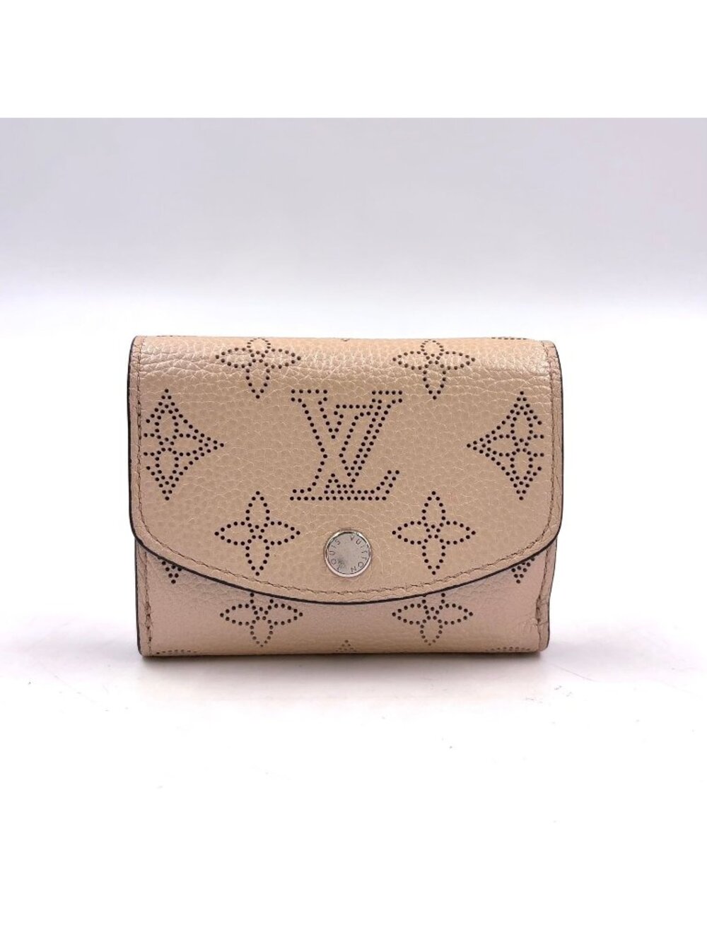 Louis Vuitton Portefeuille Iris XS Mahina Magnolia Leather Pink Beige Trifold
